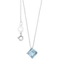Collana Comete Donna FANTASIA DI TOPAZIO AZZURRO in Oro bianco Topazio GLB 1645 - GLB 1645